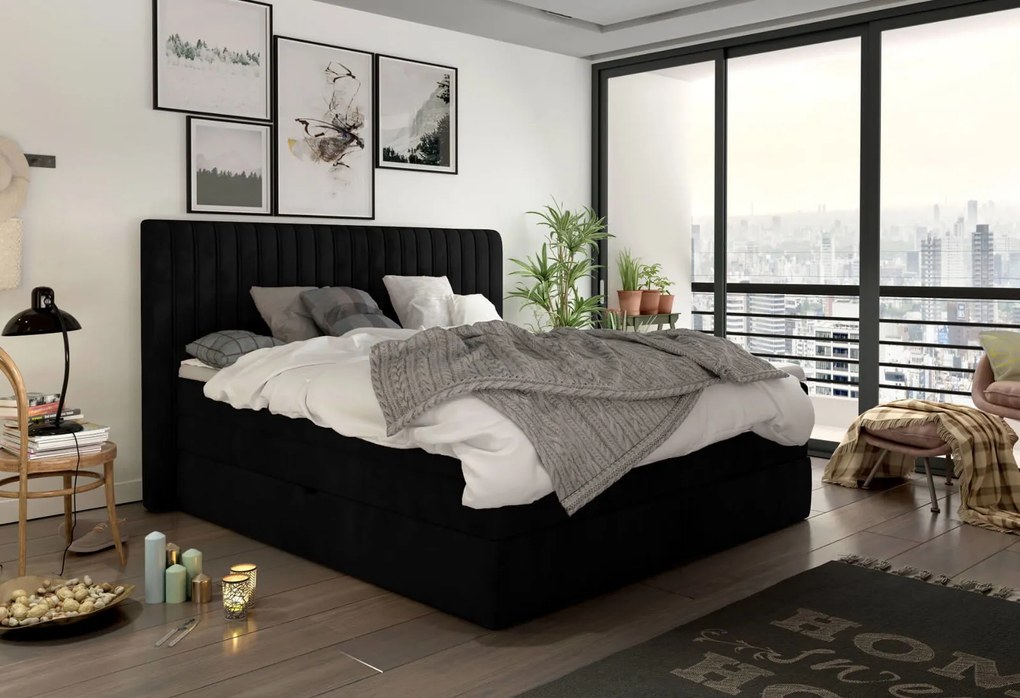 Тапицирано легло Melantha С матрак и протекор-180 x 200-Mauro