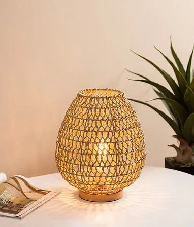 Нощна лампа atmosphera Etel, 35.5 cm - Натурален