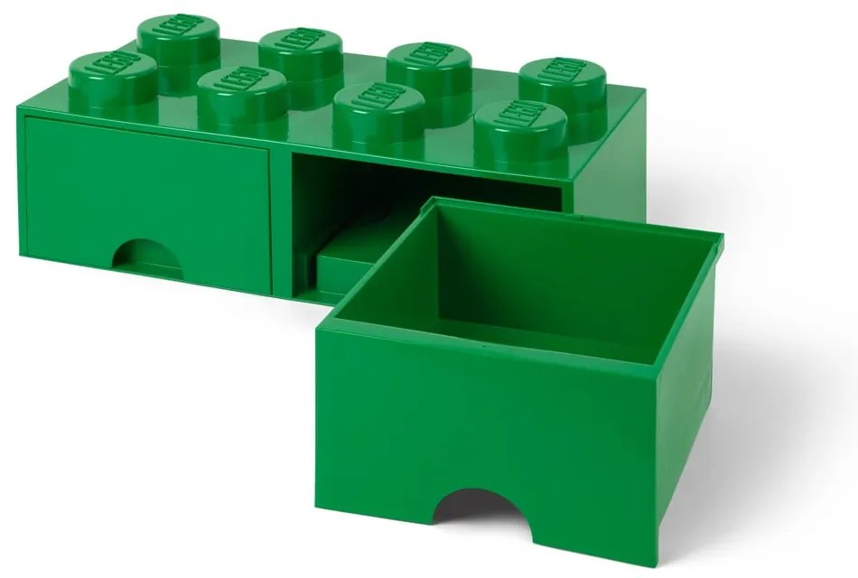 Зелена кутия за съхранение с 2 чекмеджета - LEGO®