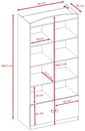 Етажерка за книги Babydreams-Mple
