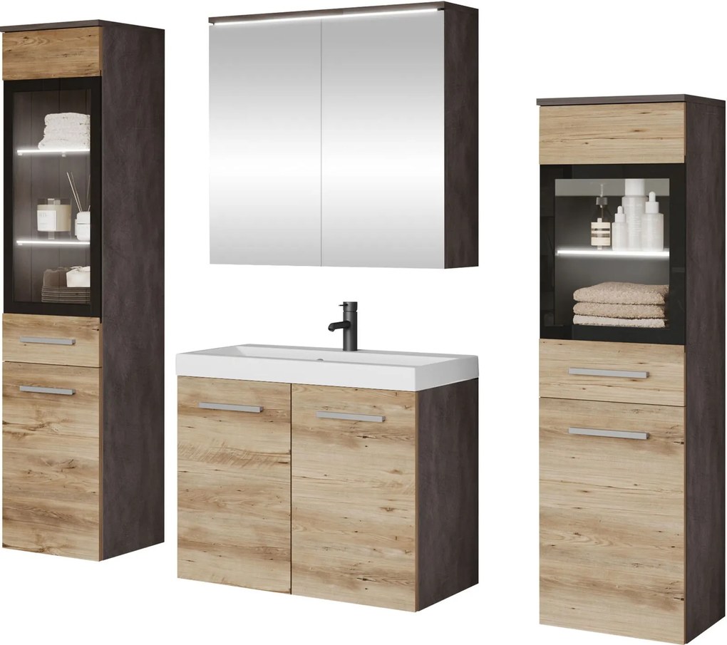 Комплект за баня Madrit II-Сонома - въглерод