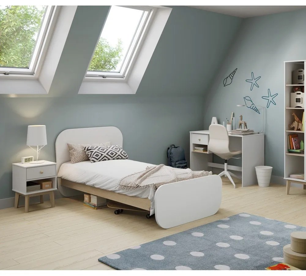 Бяло детско нощно шкафче Esteban - Marckeric