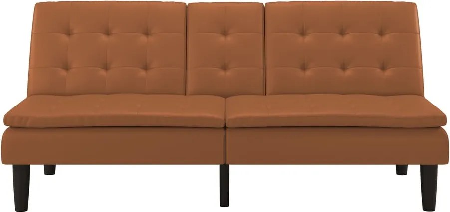 Кафяв разтегателен диван от изкуствена кожа 191 cm Maine – Støraa