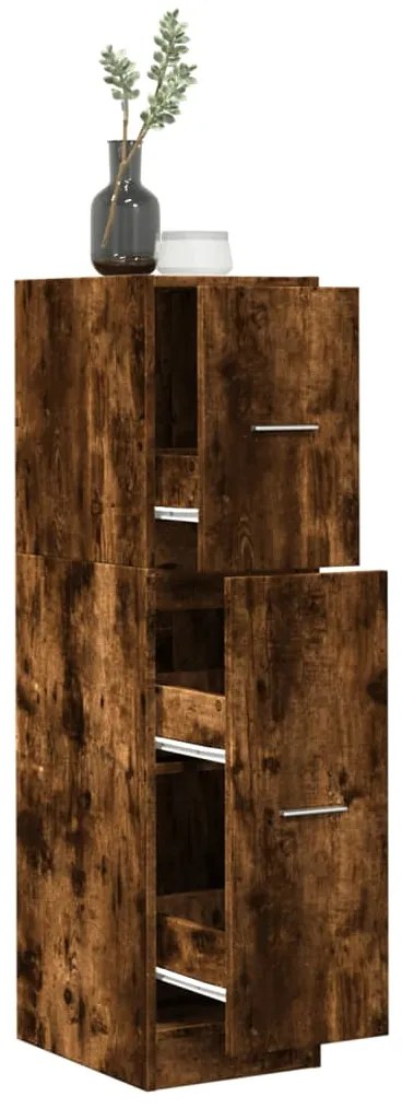 855164 vidaXL Шкаф органайзер, опушен дъб, 30x41x118 см, инженерно дърво