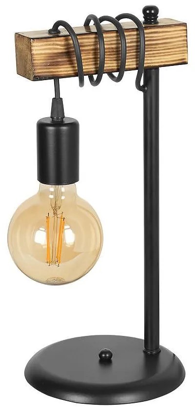 Настолна лампа КРАФТ, рустик, 1xE27