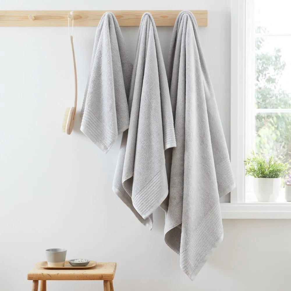 Сива кърпа от египетски памук от тери 50x85 cm Egyptian Cotton – Bianca