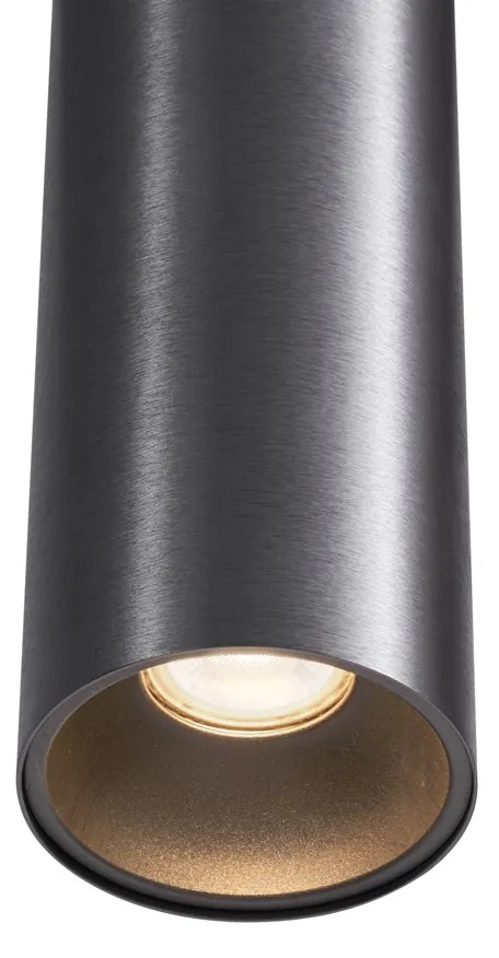 Модерен висящ полилей тъмно сив GU10 50mm - Tubo