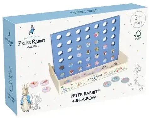 Дървена настолна игра, 4 подред, Peter Rabbit