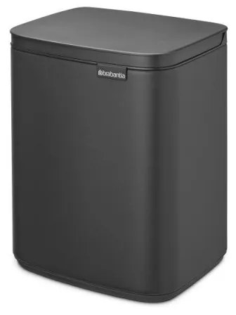 Кош за боклук Brabantia Bo Small 1008868, 7л, Плавно и безшумно отваряне, Тъмносив