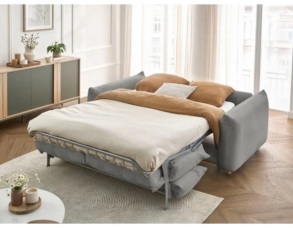 Сив сгъваем диван 214 cm Ernest – Bobochic Paris