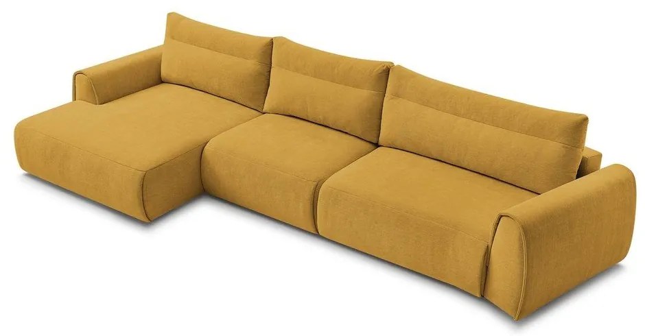 Ъглов диван в цвят жълта охра Aden – Bobochic Paris