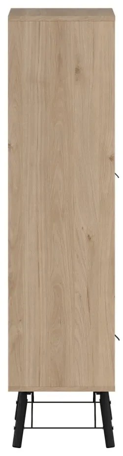 Витрина от дъбов декор в естествен цвят 102x162x40 cm Ry – Tvilum