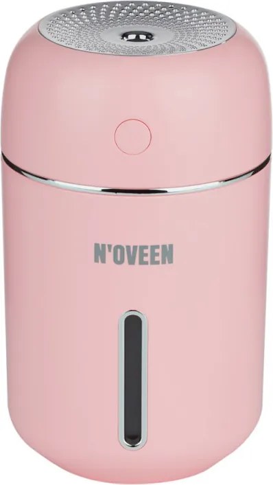 Ултразвуков мини овлажнител NOVEEN MUH242, 2W, 50мл/ч, 2 режима, USB, LED подсветка, Розов