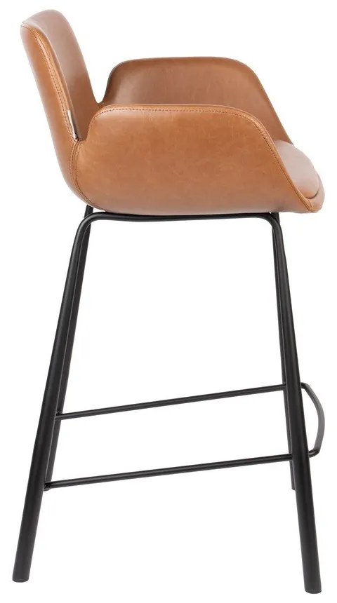 Кафяви бар столове в цвят коняк в комплект от 2 броя 91,5 cm Brit - Zuiver