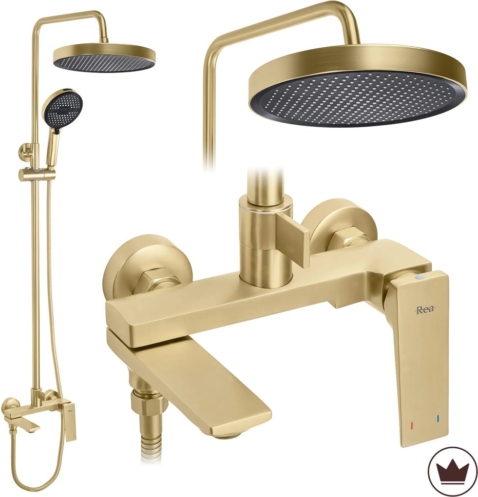 Комплект за душ Rea Prime Brush Gold