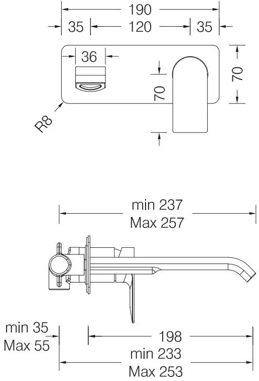 Вградена Кран за тоалетна Eurorama Charma