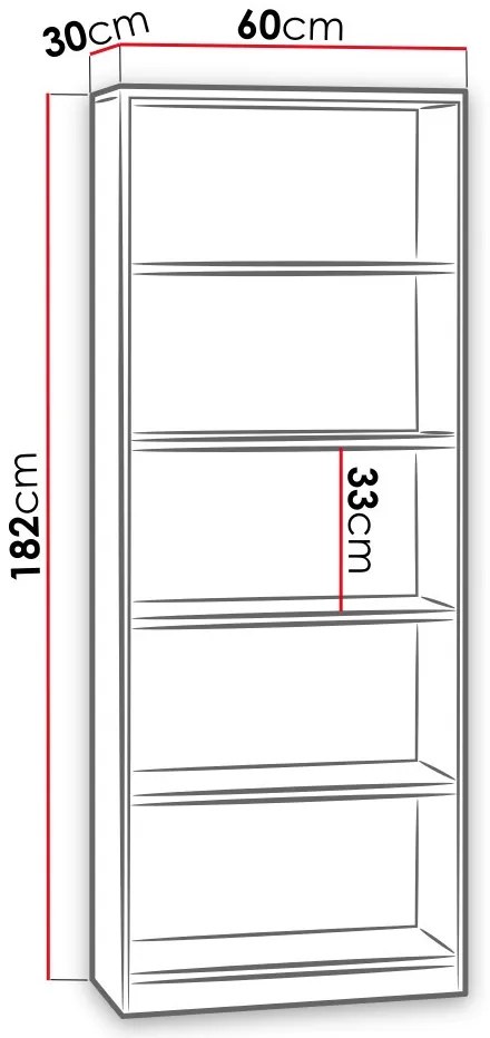 Библиотечка Rack-Дължина: 80 см.-Естествен