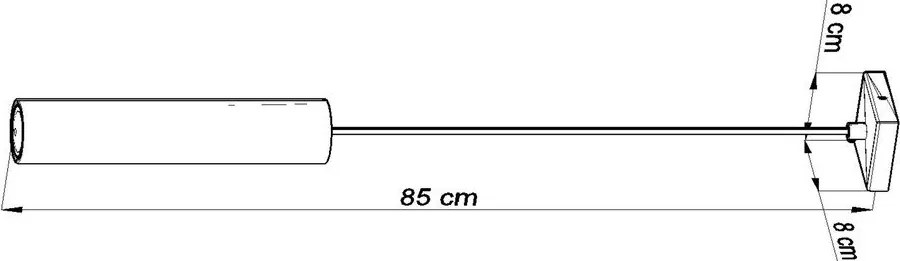 Черно метално висящо осветително тяло Castro – Sollux