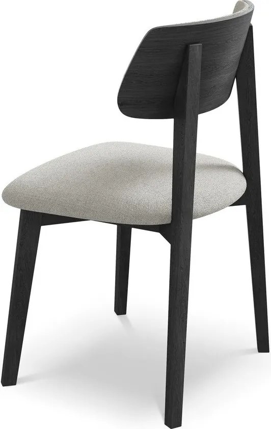 Светлосив трапезен стол от масивна дървесина Niu – Makamii