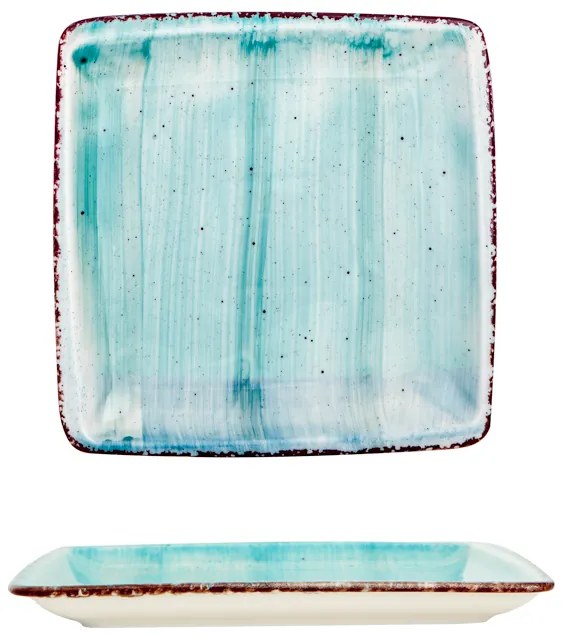 Gural Porselen - Turquoise Квадратна чиния 25x25cm. (NBNORD25X25DU50TM)