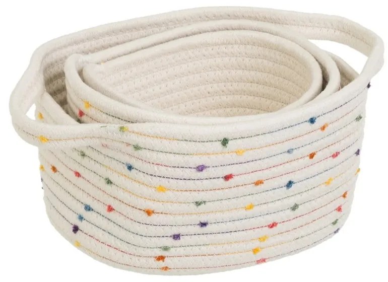 Текстилни кошници в комплект от 3 бр. 30x18x14 cm – Casa Selección