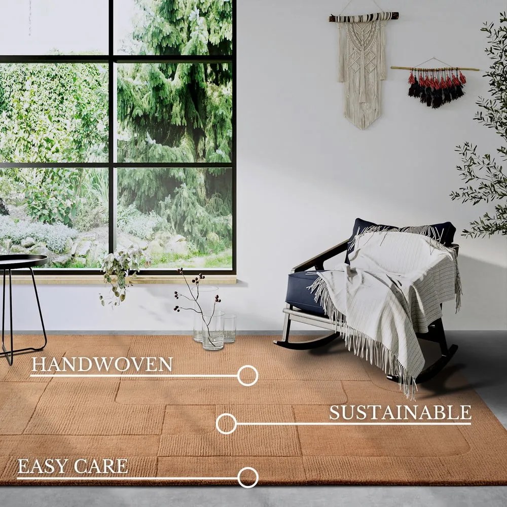 Кафяв ръчно изработен вълнен килим 160x230 cm Charlotte – Villeroy&amp;Boch
