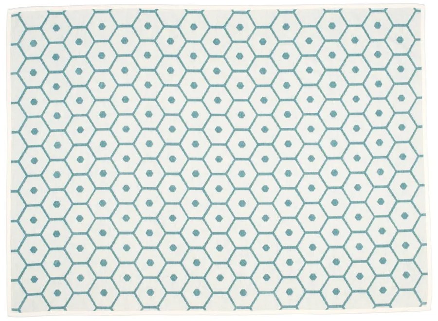 Тюркоазено одеяло със смес от вълна 140x180 cm Honey Turquoise – Pappelina