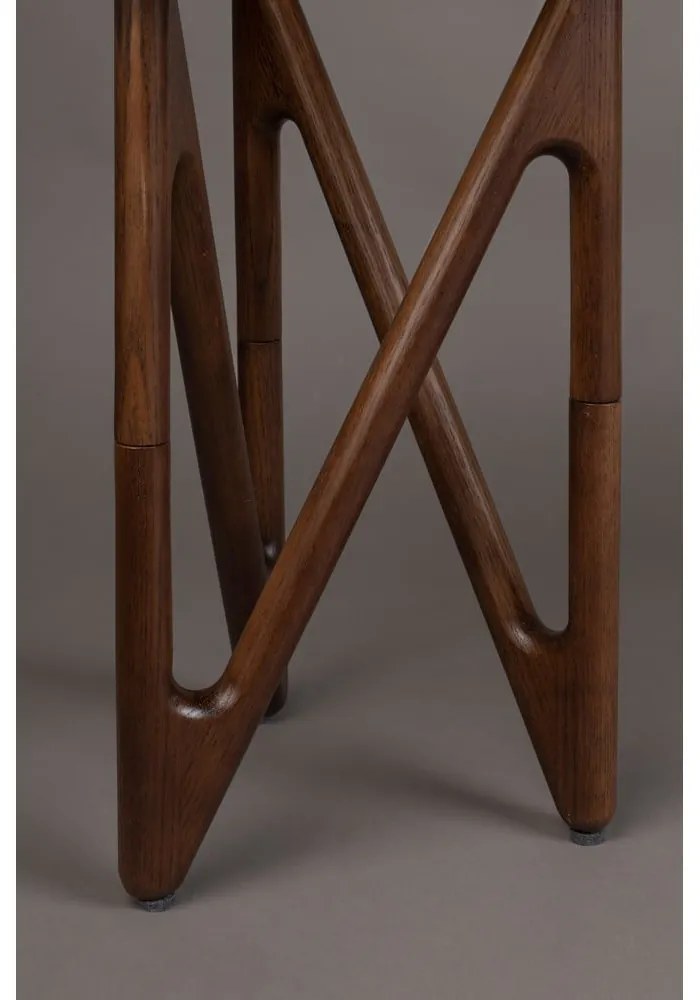 Кръгла странична масичка със стъклен плот ø 40 cm Naia – Dutchbone