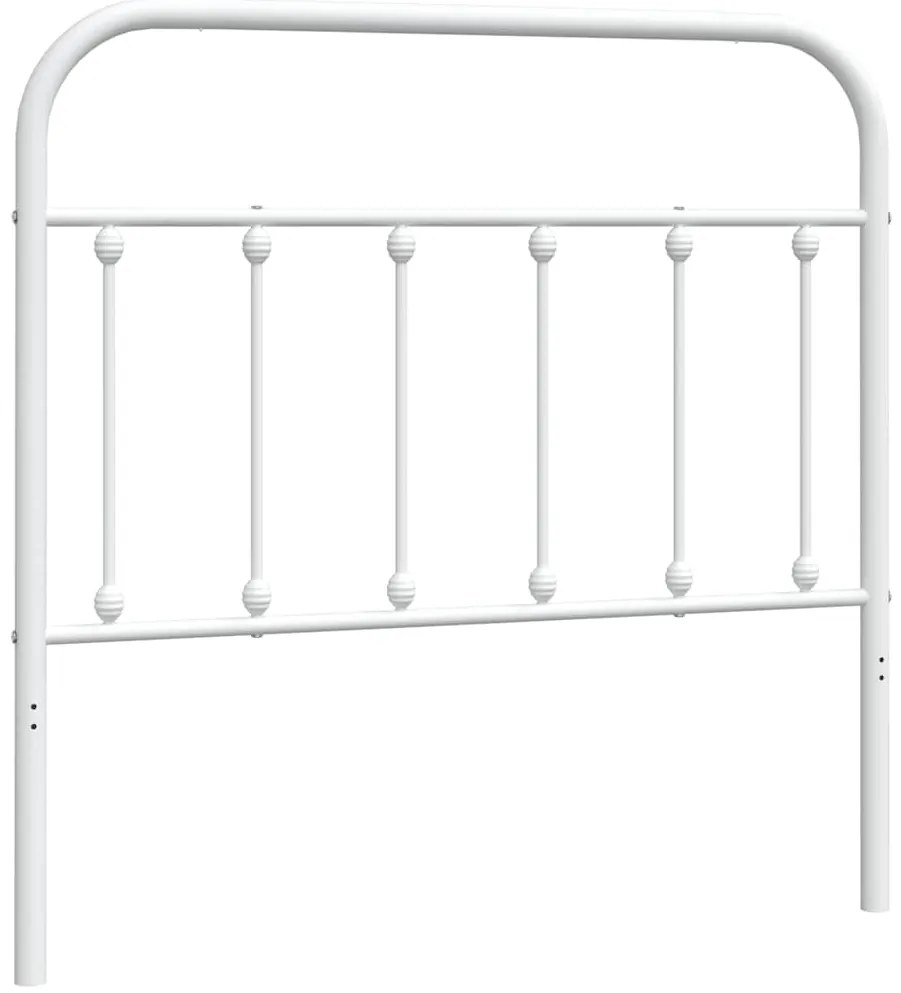 352656 vidaXL Метална резервна табла за легло, бяла, 100 см