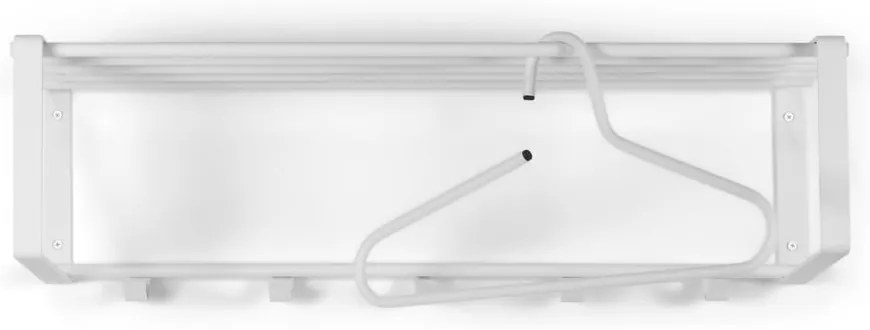 Бяла метална стенна закачалка с рафт 70 cm Rex – Spinder Design