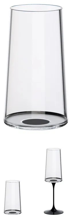 Комплект 2 бр кристални чаши за шампанско Trebonn SplitGlass 2025130, 320 мл, Ø7.8x12.5 см, Модулна система, Черен