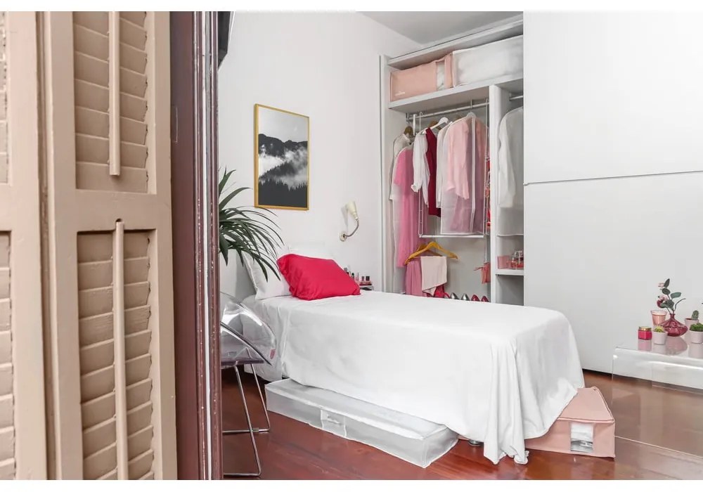 Вакуумна пластмасова кутия за съхранение на дрехи 65x45x27 cm Pink Edition – Compactor