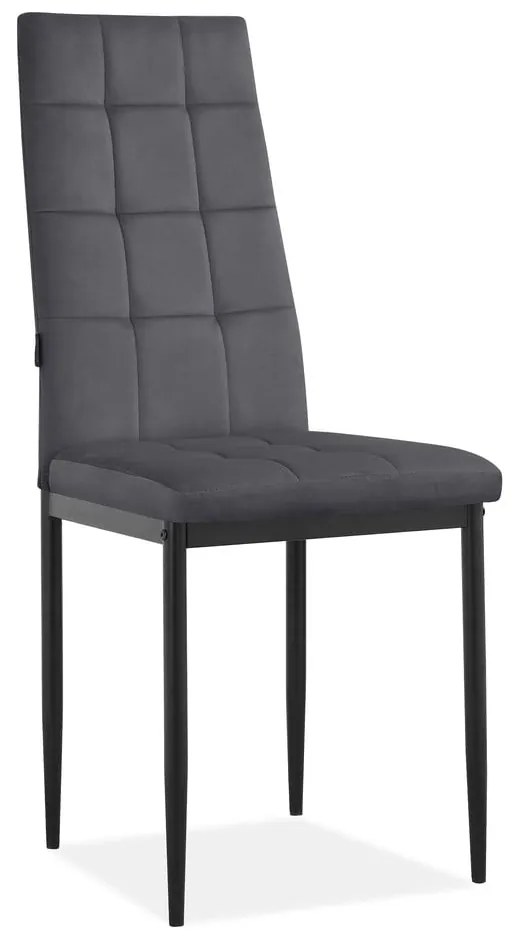 Антрацит кадифени трапезни столове в комплект от 2 бр. Becca – Støraa