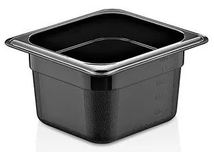 Plast Port - Поликарбонатен гастронорм черен 1/6 h100мм 176х162мм 1.5л (PCP16100-B)(46116100)