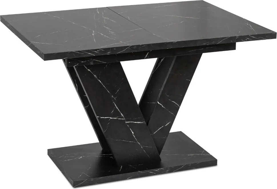 Сгъваема маса за хранене CLARK - черен мрамор, 120-160 cm