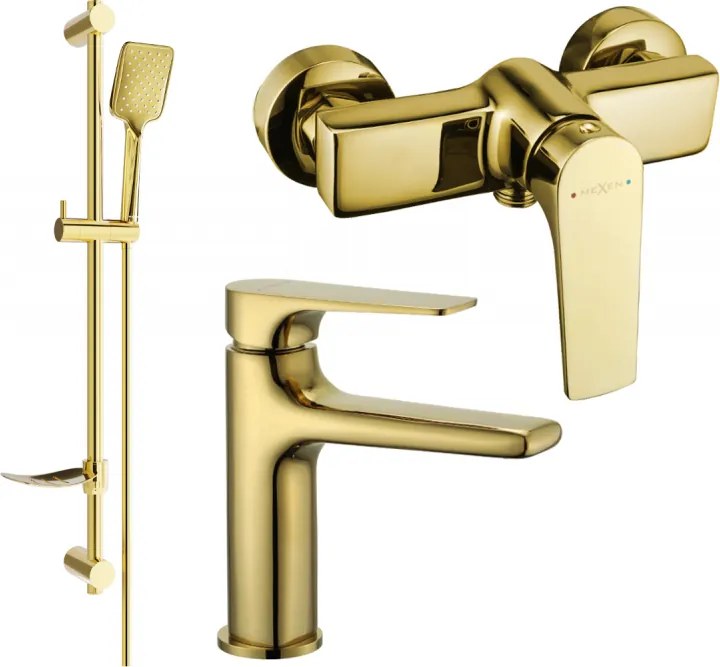 Mexen Lynx DF62 комплект за душ, златист - 745904DF62-50