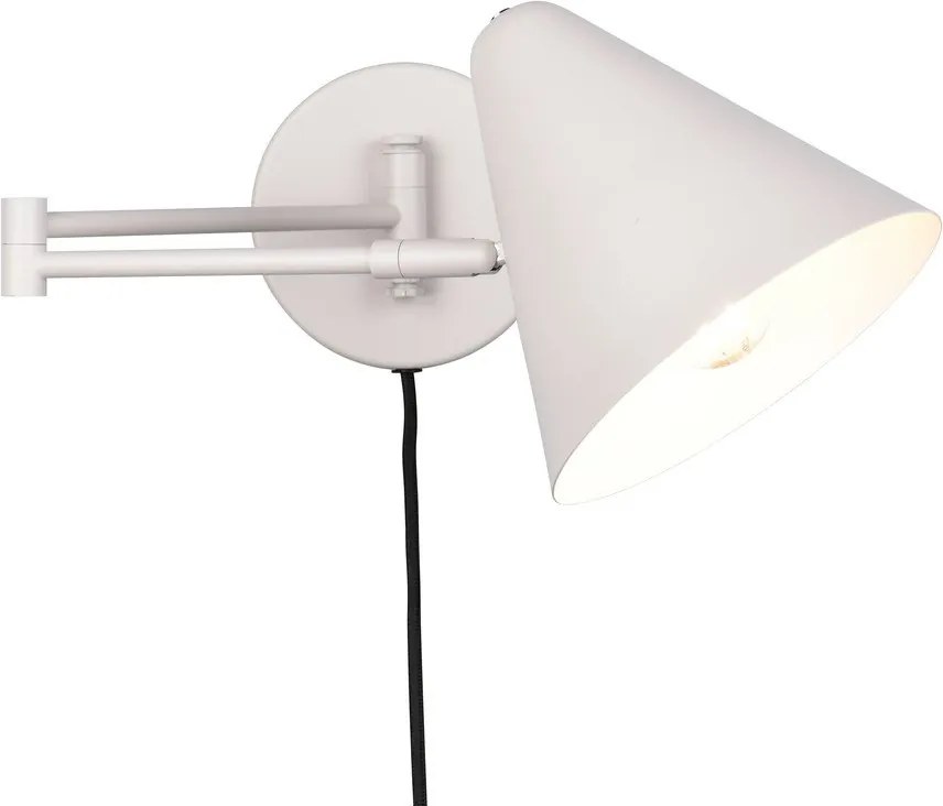 Стенна лампа с огъваща се структура за контакт в цвят слонова кост ø 15 cm Cosima – Trio