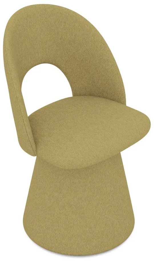 Тапициран трапезен стол в цвят горчица Kalo – Makamii