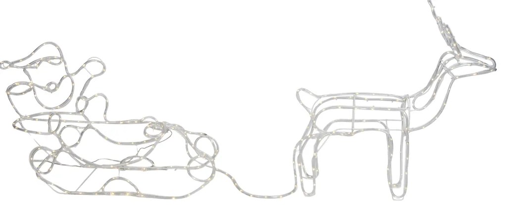 Коледна подова лампа Елен с шейна 176 см вкл. LED с таймер IP44 - Sori