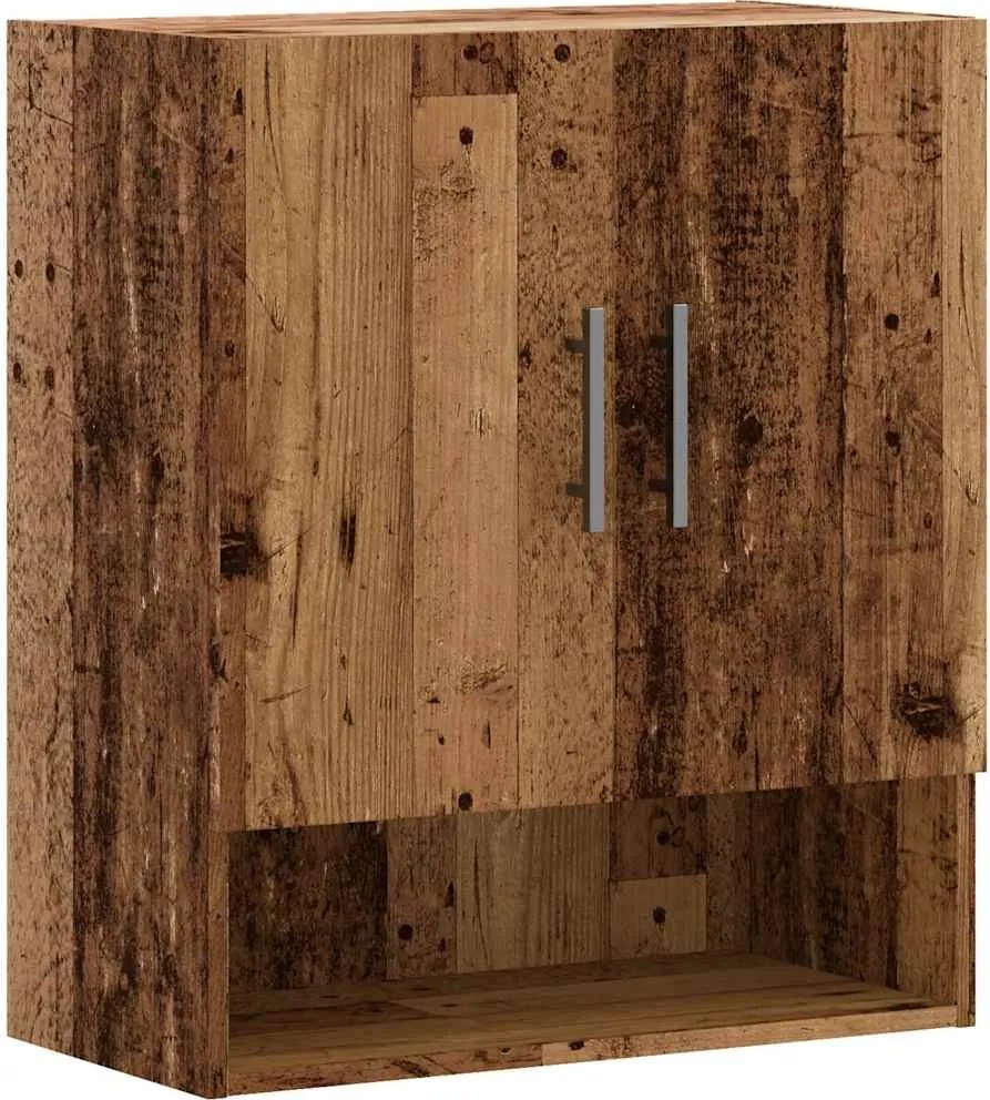 857298 vidaXL Стенни шкафове Old Wood 60x31x70 cm Инженерна дървесина