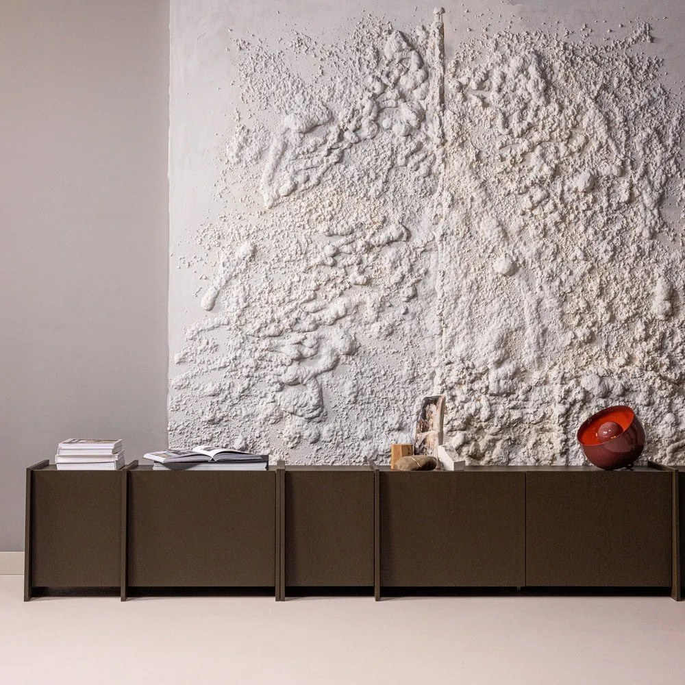 Тъмнокафява маса за телевизор от декор от ясен 102x53x44 cm Brock – WOOOD