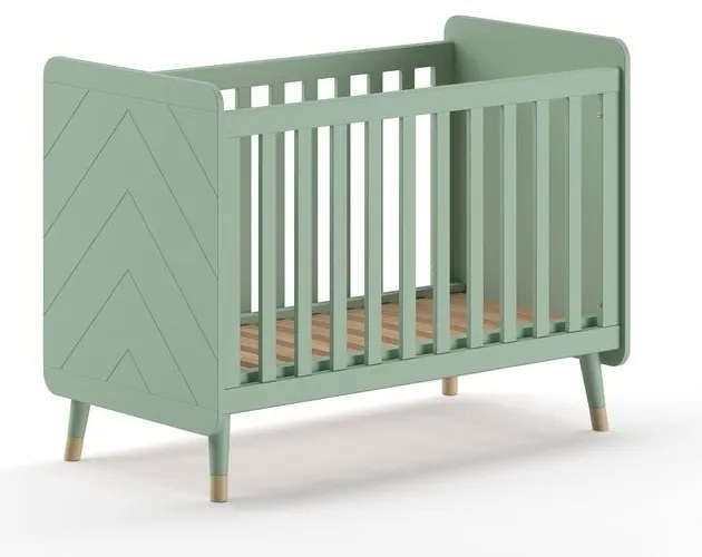 Детско креватче от масивен бор в петролен цвят 60x120 cm BILLY – Vipack