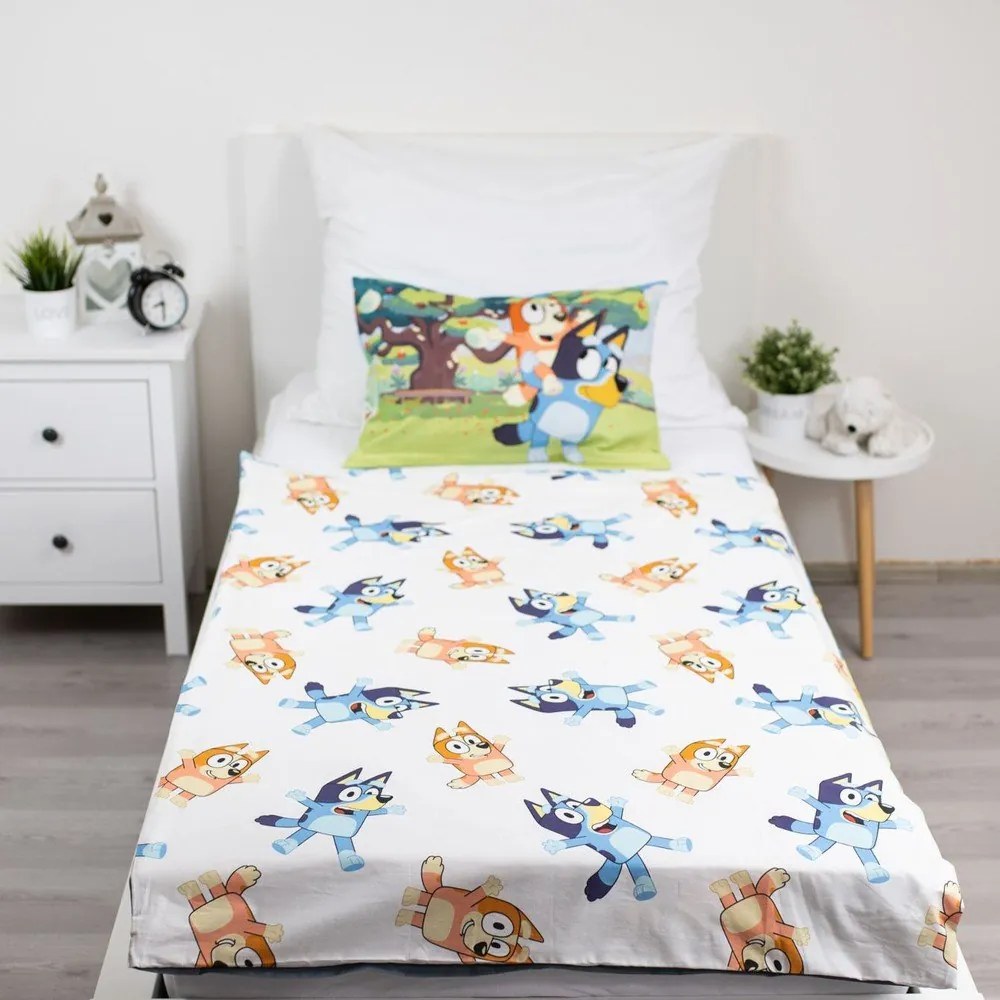 Памучно детско спално бельо за детско креватче 100x135 cm Bluey – Jerry Fabrics