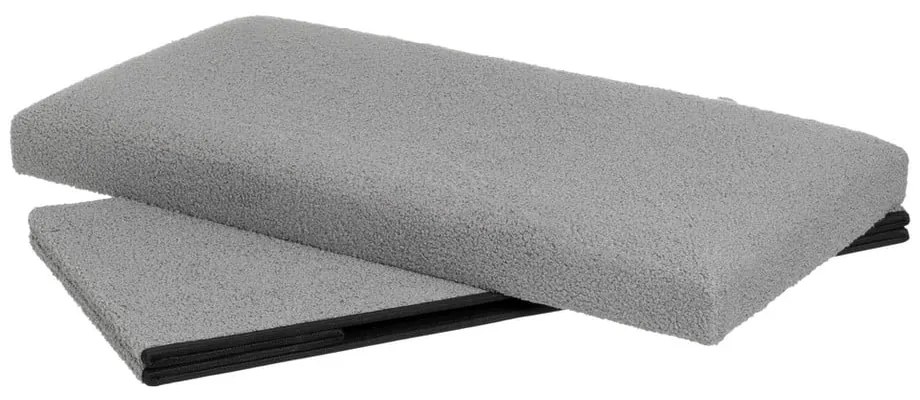 Сива табуретка от прежда с примки от букле Folding – Casa Selección