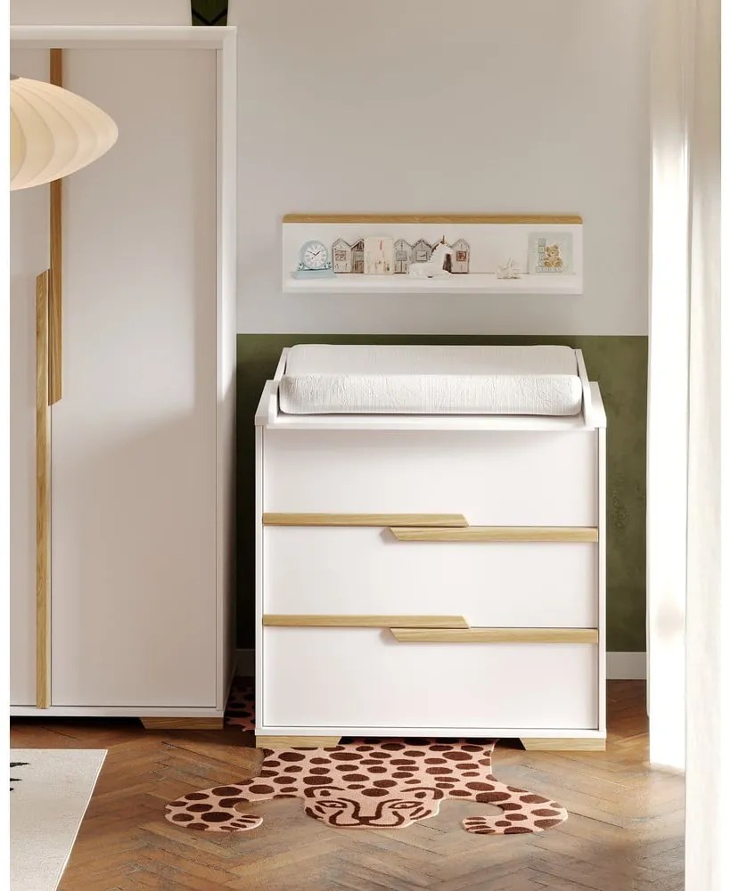 Бял детски скрин с чекмеджета Snap - Pinio