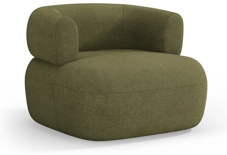 Зелено кресло от плат букле Jenny – Micadoni Home