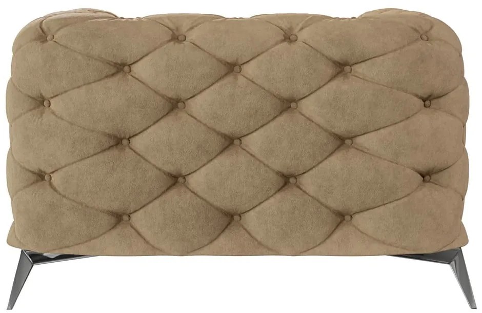 Светлокафяво кадифено кресло Chelsea – Ropez