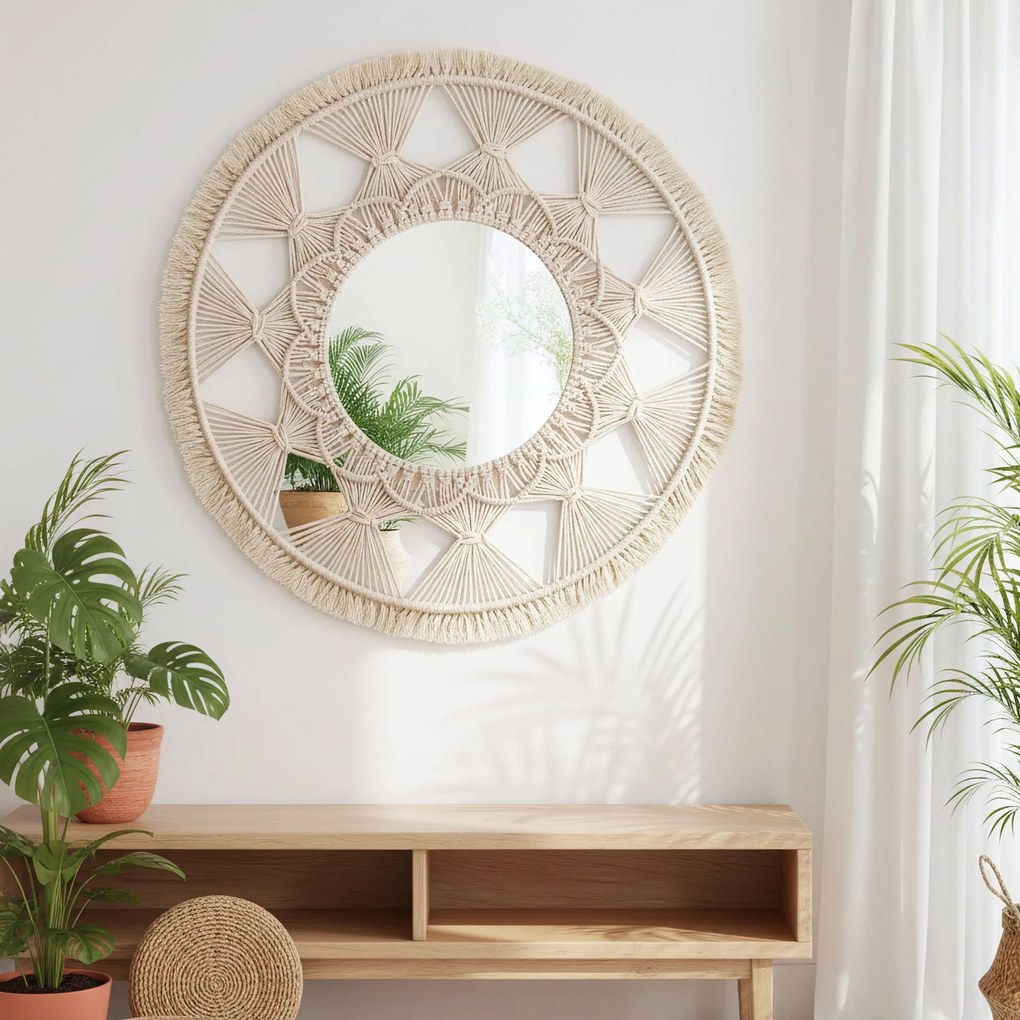 Бохо стенно огледало 65CM 322050