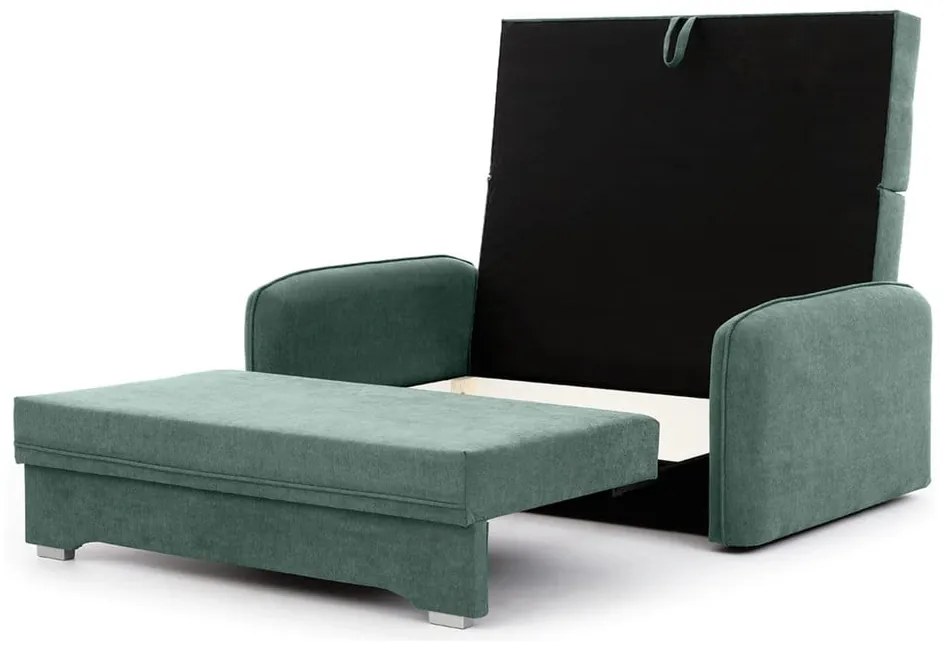Зелен шенилов сгъваем/с място за съхранение диван 155 cm Laine – ELTAP