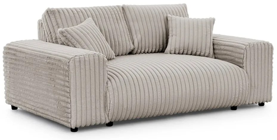 Светлосив диван от рипсено кадифе 178 cm Justin – Ropez